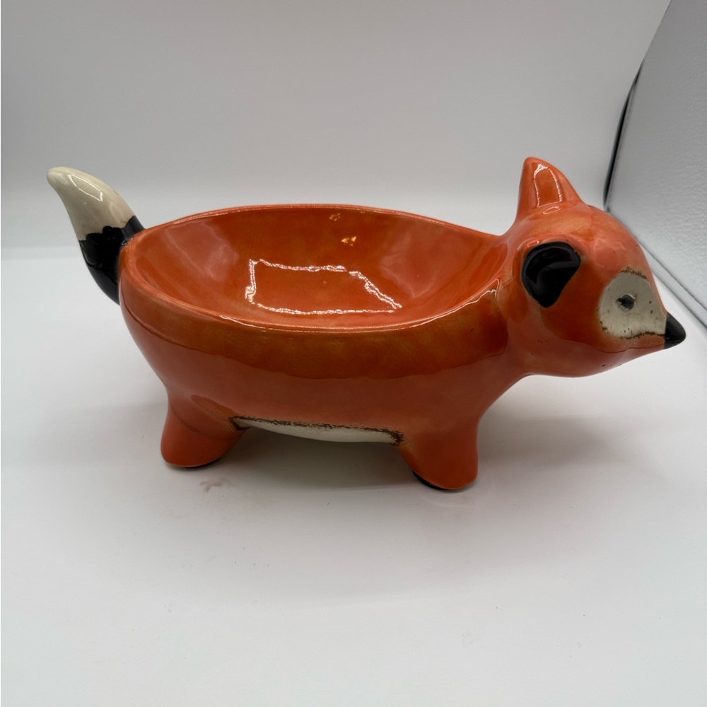 Charming pier 1 Orange Fox Ceramic candy bowl - Picture 4 of 6